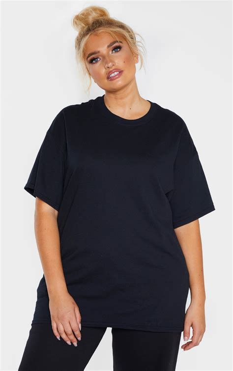 solid black oversized t shirt.